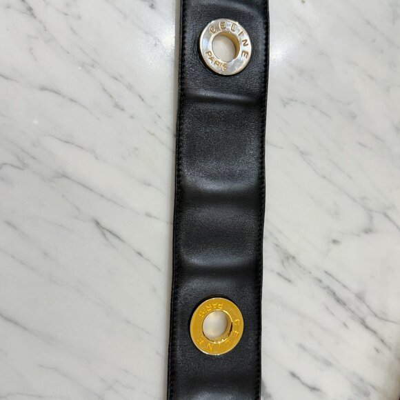 Celine Belt Black and Gold Size 85 - Picture 14 of 16